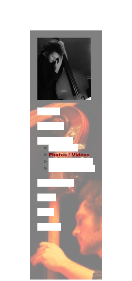 ￼

Accueil

Activités

A propos de
    > Biographie
    > Photos / Vidéos
    > Textes / Dessins
    > Liens personnels

Espace Pros

Passif

Liens

Contact